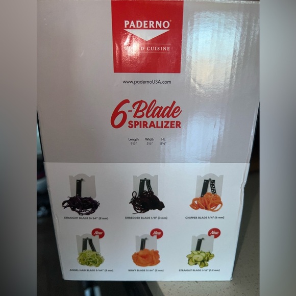 Paderno - 6 Blade Spiralizer - Brand New - Picture 8 of 9